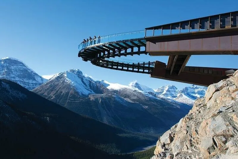 Glass-floored Columbia Icefield Skywalk over the Sunwapta Valley
